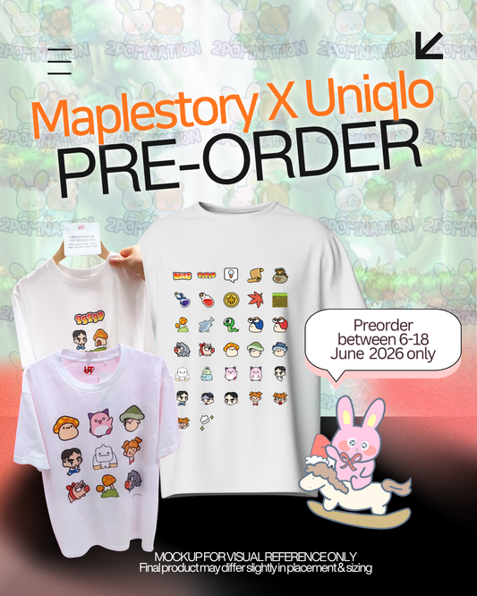 Korea Limited Maple story x UTme! Custom Service Shirt