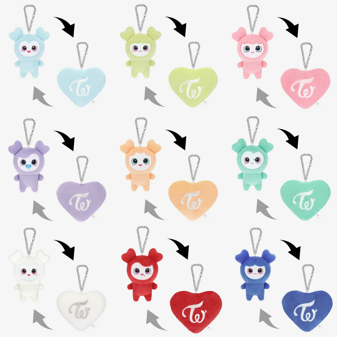 MERCH] Baby Lovelys Reversible Bag Charm - TWICE WORLD TOUR