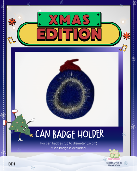 [2POM MADE] Christmas decor ornament Can Badge Holder