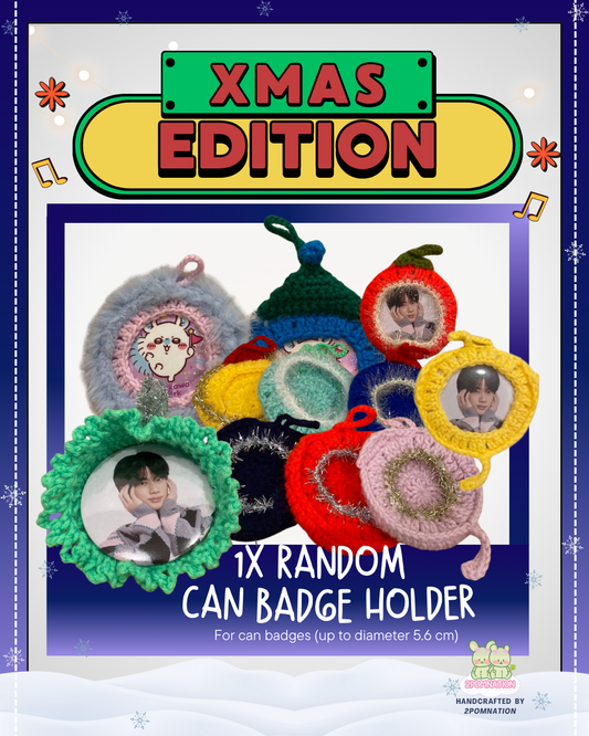 [2POM MADE] Christmas decor ornament Can Badge Holder