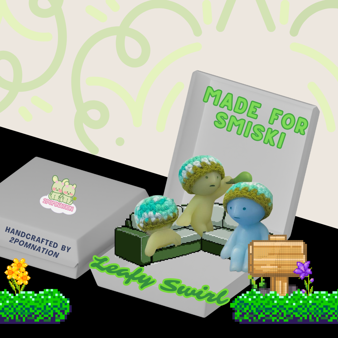 [2POM MADE] Smiski Figure - Leafy Swirls