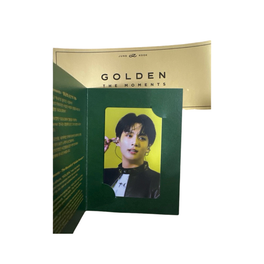 [MERCH] BTS Jungkook Golden The Moments - Photocard & Golden Ticket