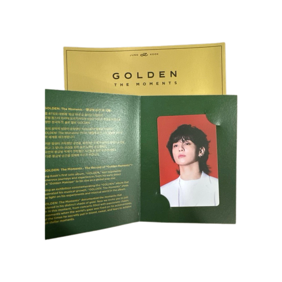 [MERCH] BTS Jungkook Golden The Moments - Photocard & Golden Ticket