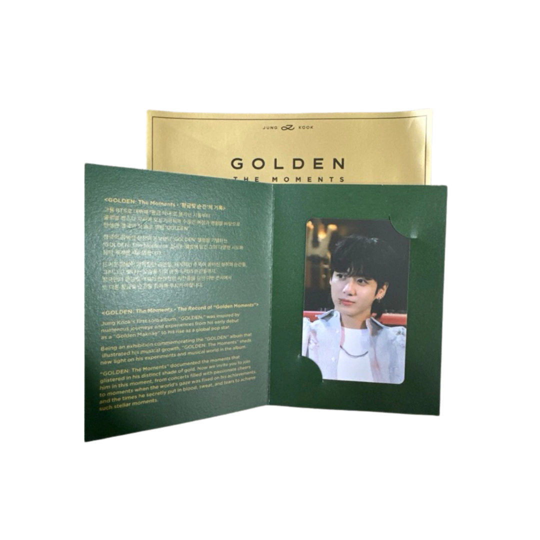 [MERCH] BTS Jungkook Golden The Moments - Photocard & Golden Ticket