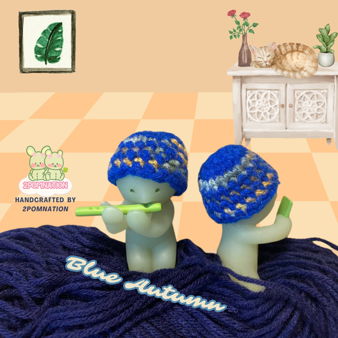 [2POM MADE] Smiski Figure - Blue Autumn