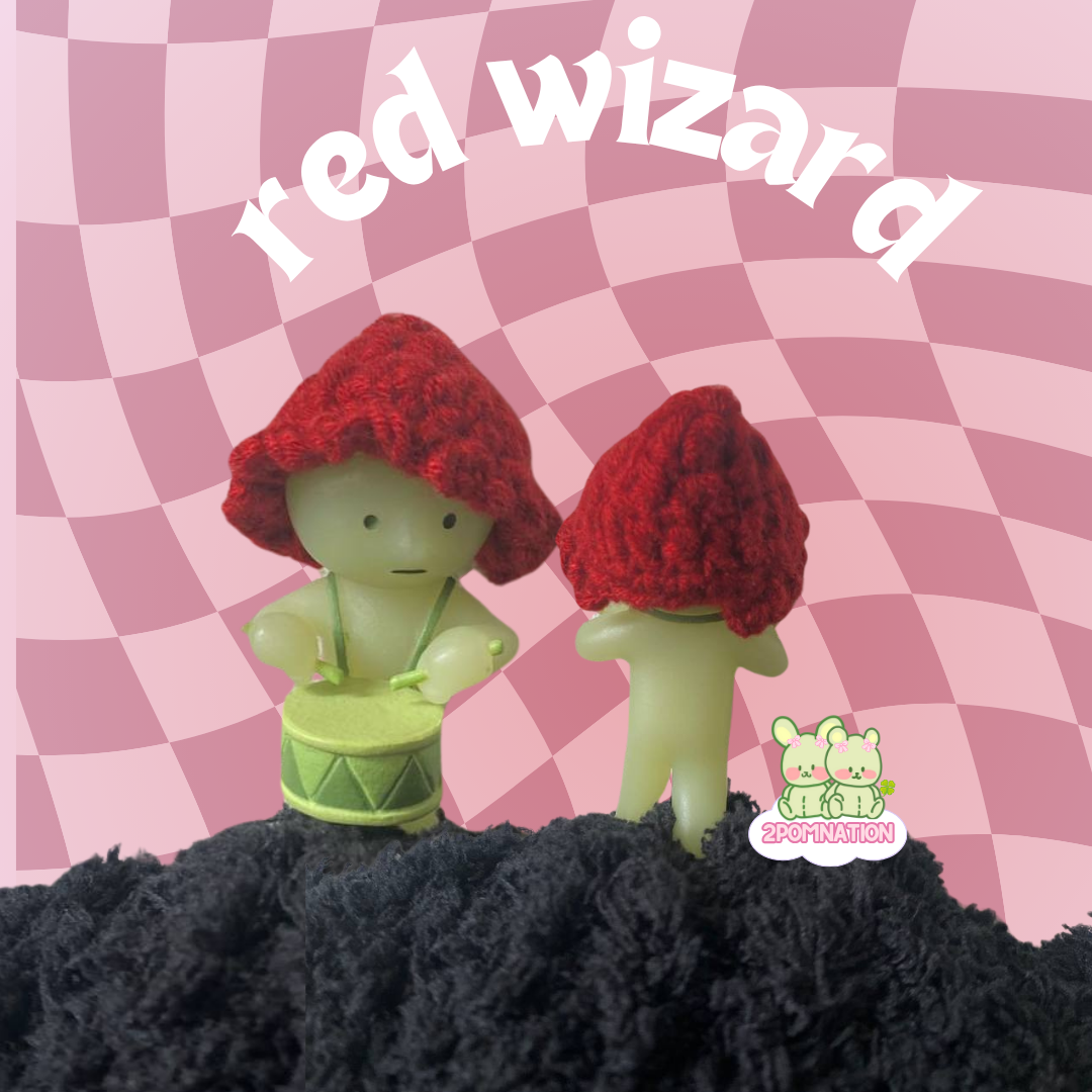 [2POM MADE] Smiski Figure - red wizard