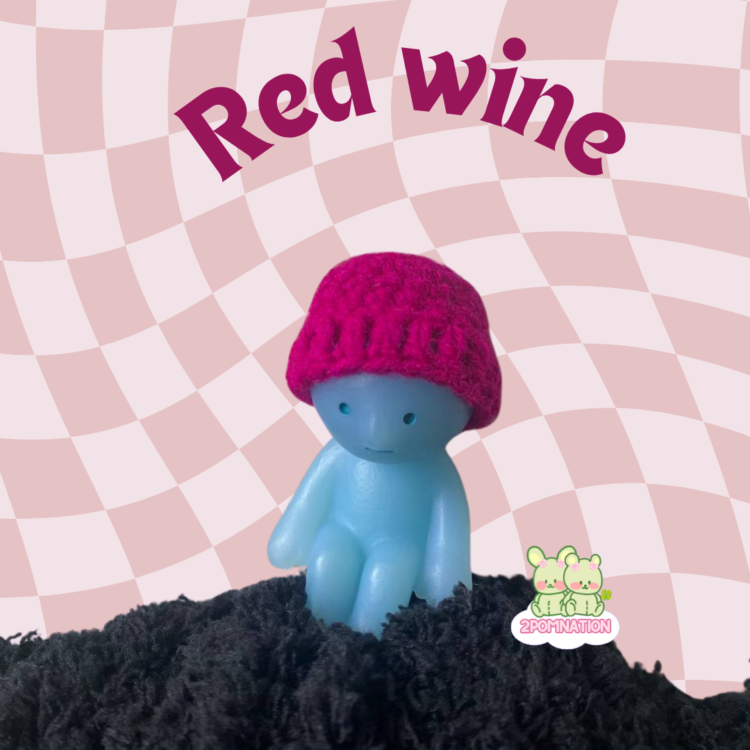 [2POM MADE] Smiski Figure - red wine