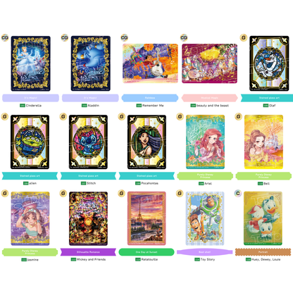 [CARD] Disney Sparkling Art Gallery Cards <Green Pack>