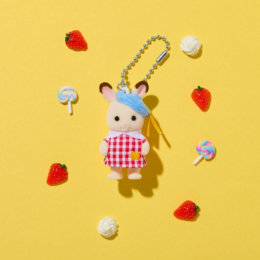 [Sylvanian Families] Chocolate Rabbit Keychain (Commuter Clothes)