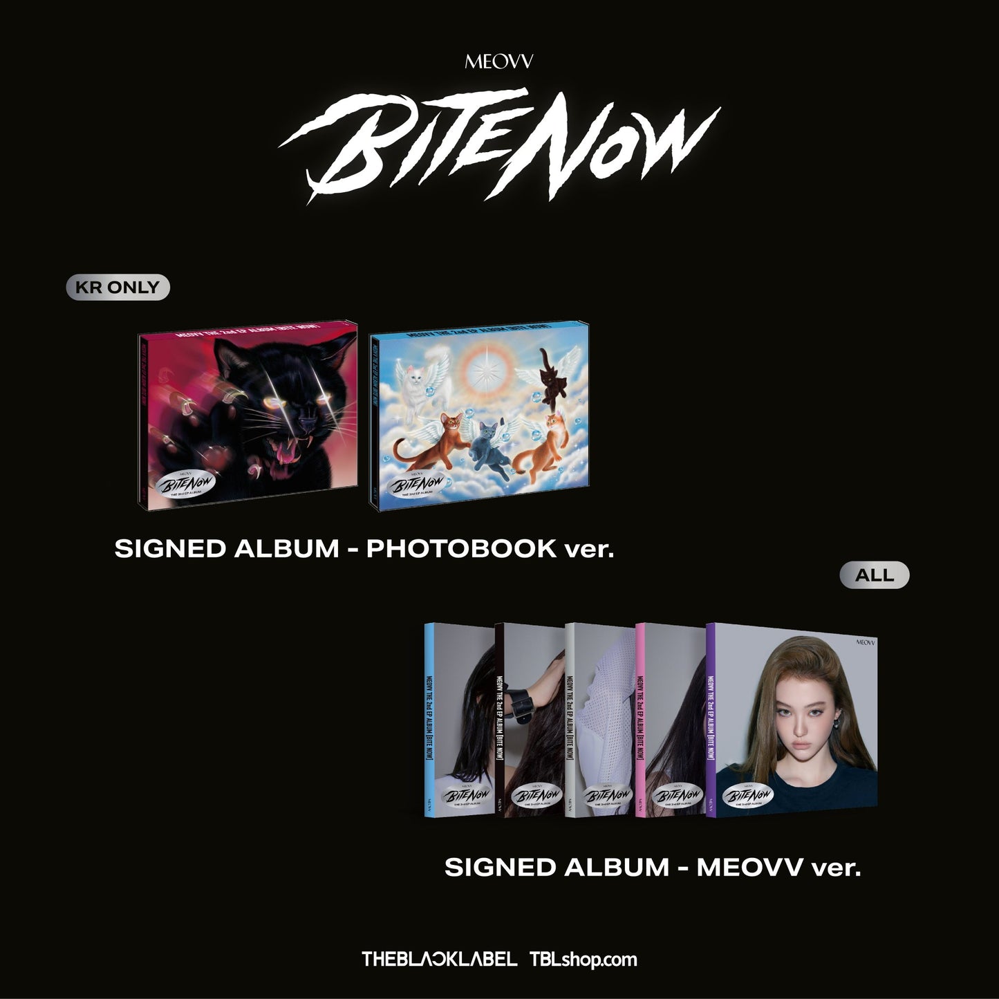 [SIGNED ALBUM] MEOVV THE 2nd EP ALBUM [BITE NOW] Photobook ver. [Random]