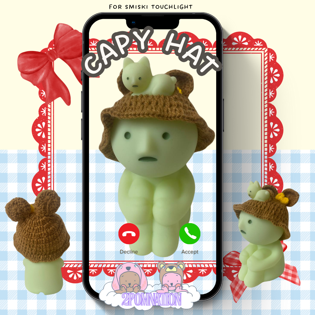 [2POM MADE] Smiski Touchlight - Capy Hat