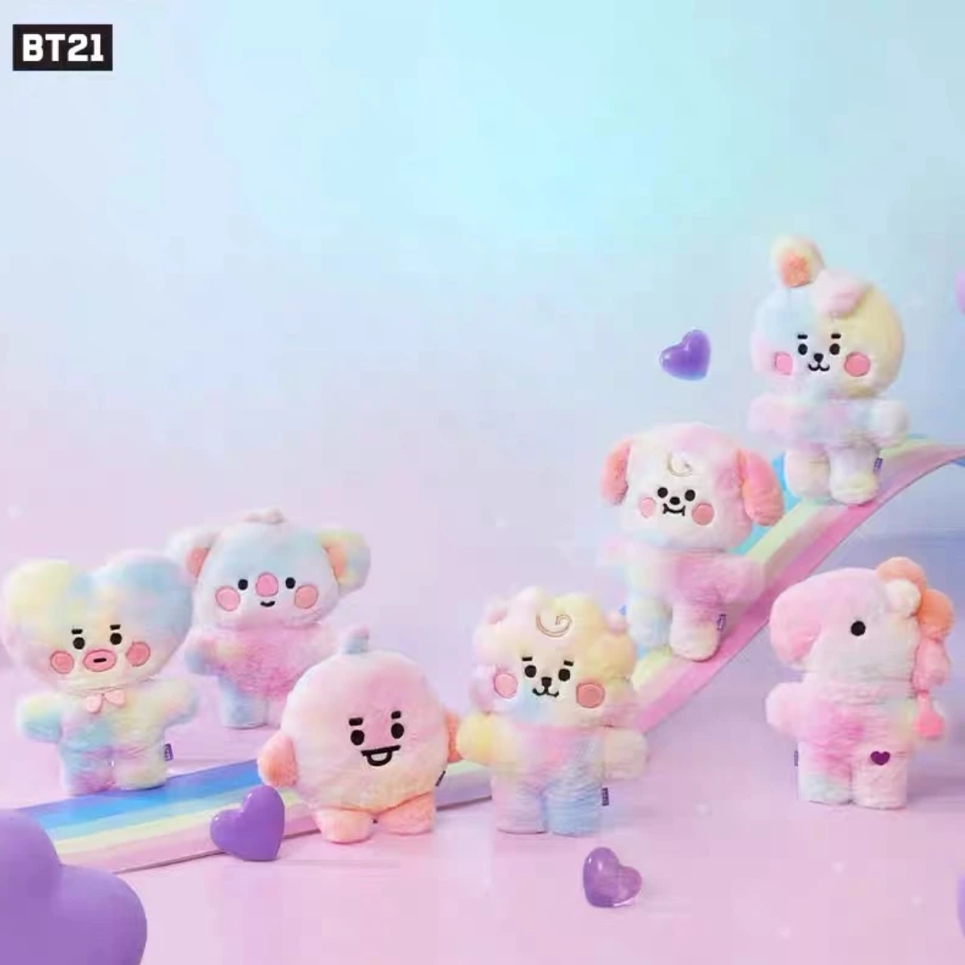 [MERCH] BT21  Rainbow Flat Fur Plush