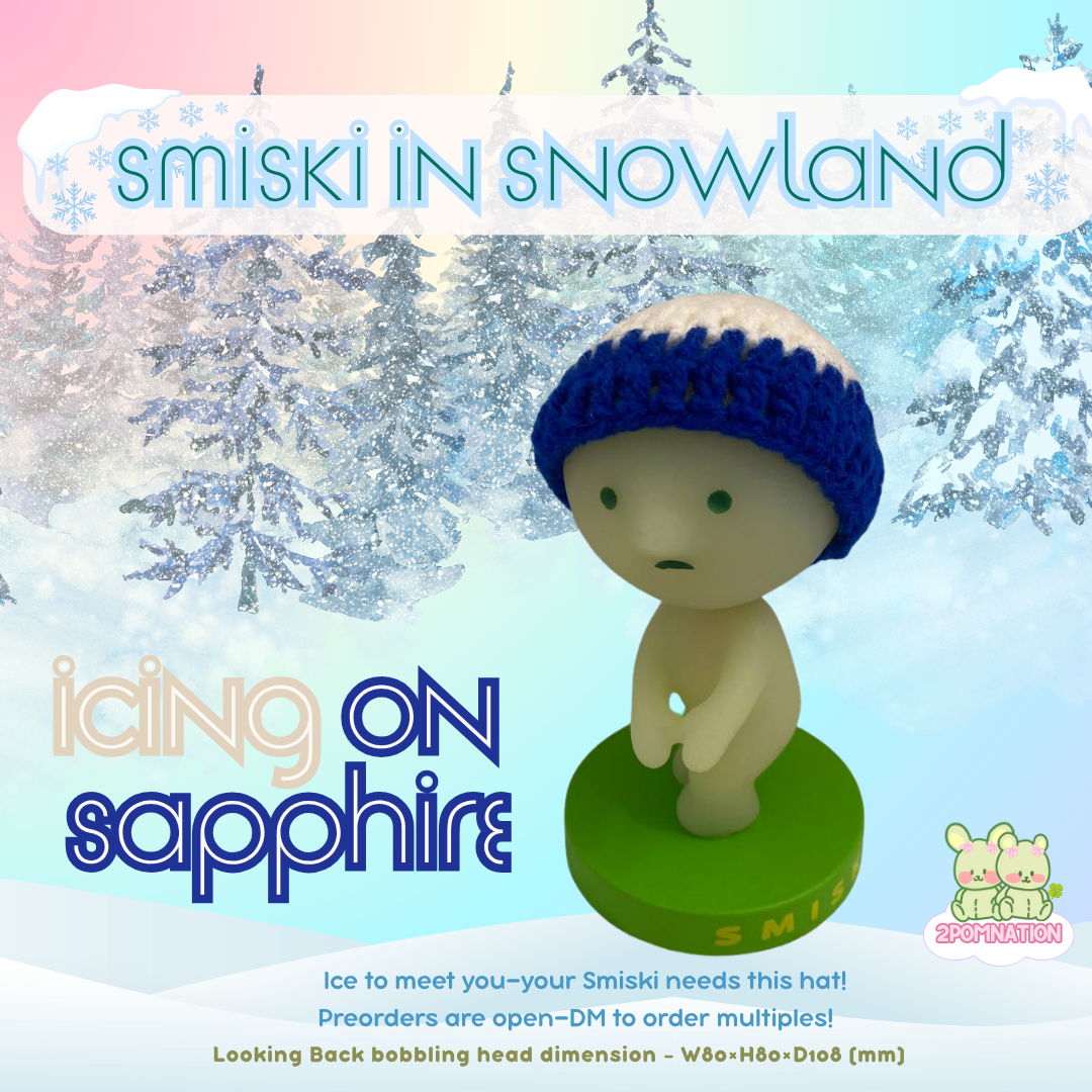 [2POM MADE] Smiski Bobbing Head - icing on sapphire