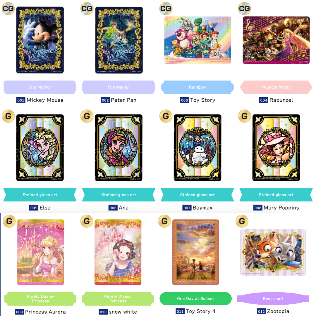 [CARD] Disney Sparkling Art Gallery Cards <Blue Pack>