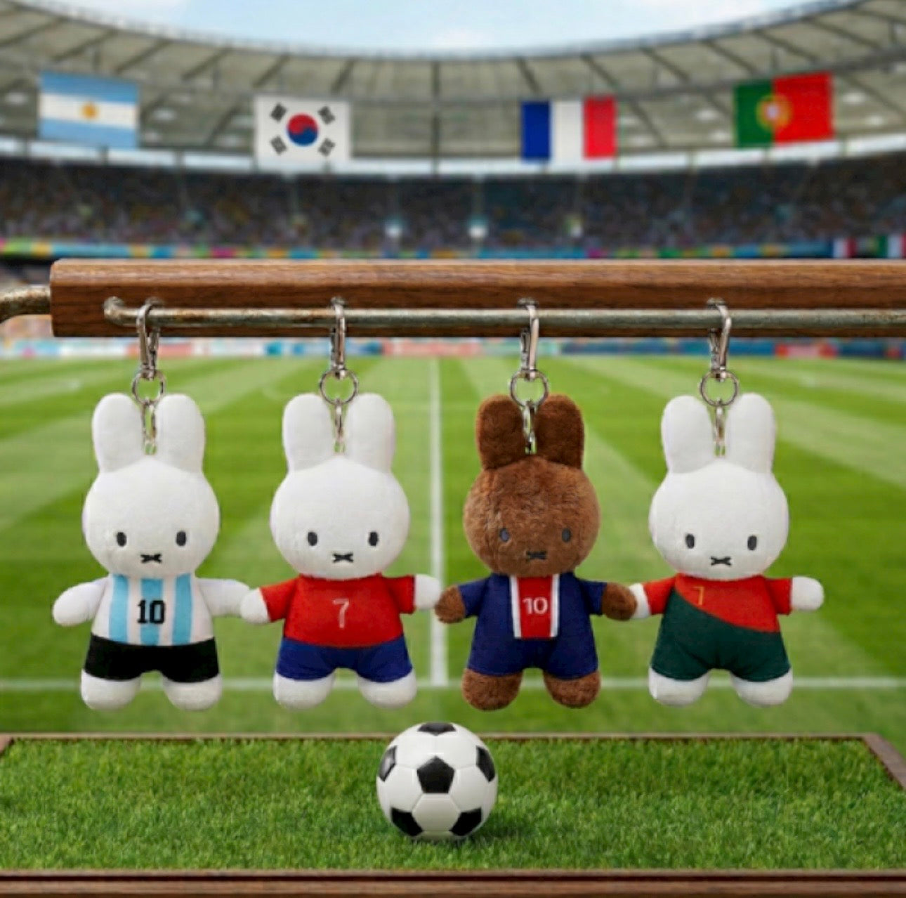[MIFFY] Korea Exclusive World Cup 2026 miffy mascot keyring