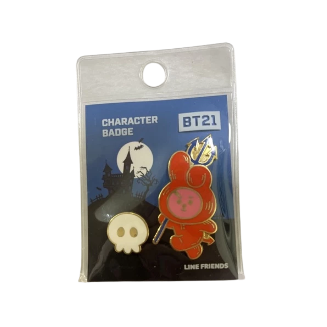 [MERCH] BT21 KNOCK, KNOCK WHO'S THERE Badge Set