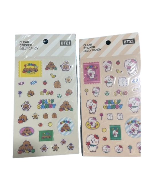 [MERCH] BT21 Jelly Candy Clear Sticker