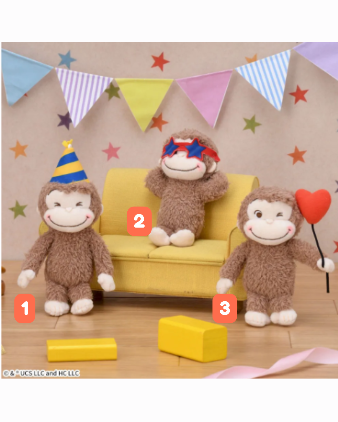 [CURIOUS GEORGE] Red cheeks mascot party plush