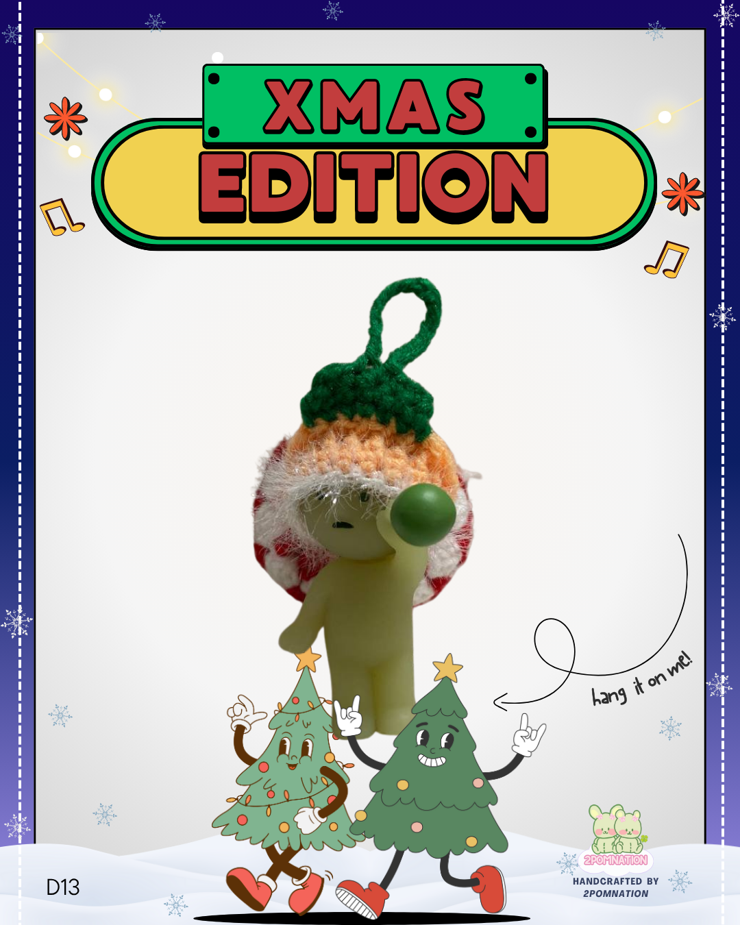 [2POM MADE] Smiski Figure - 2025 Xmas Ornament Decor Hat Edition