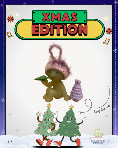 [2POM MADE] Smiski Figure - 2025 Xmas Ornament Decor Hat Edition