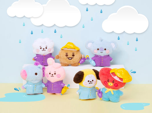 [MERCH] BT21 Japan Tatton Raincoat Rain coat & Umbrella Set Costume Outfit Clothes