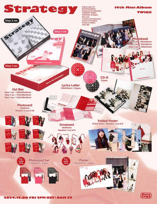 [ALBUM] TWICE 14th Mini Album STRATEGY (Step1 ver. / Step2 ver. / Step3 ver.)
