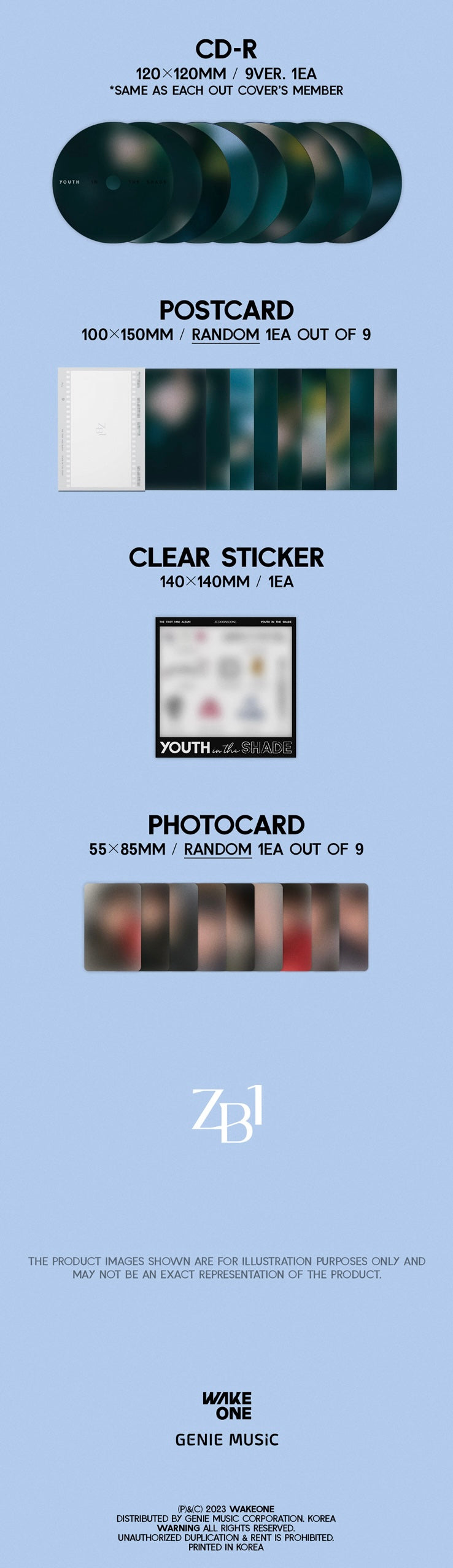 [ALBUM] ZEROBASEONE YOUTH IN THE SHADE 1st Mini Album (Digipack VER.)
