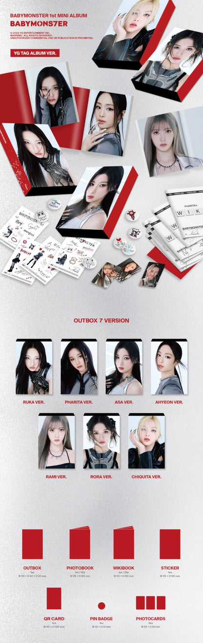 [ALBUM] BABYMONSTER 1st MINI ALBUM [BABYMONS7ER] YG TAG ALBUM VER.