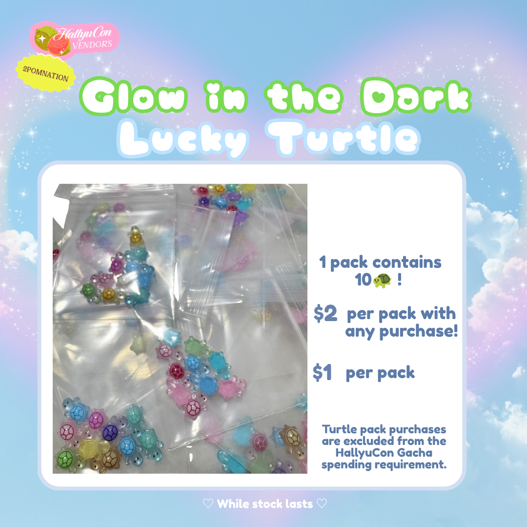 Glow in the Dark Lucky Turtle - 1 Pack (Set of 10)