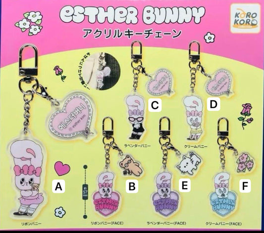 [GASHAPON] Esther Bunny Acrylic Keychain