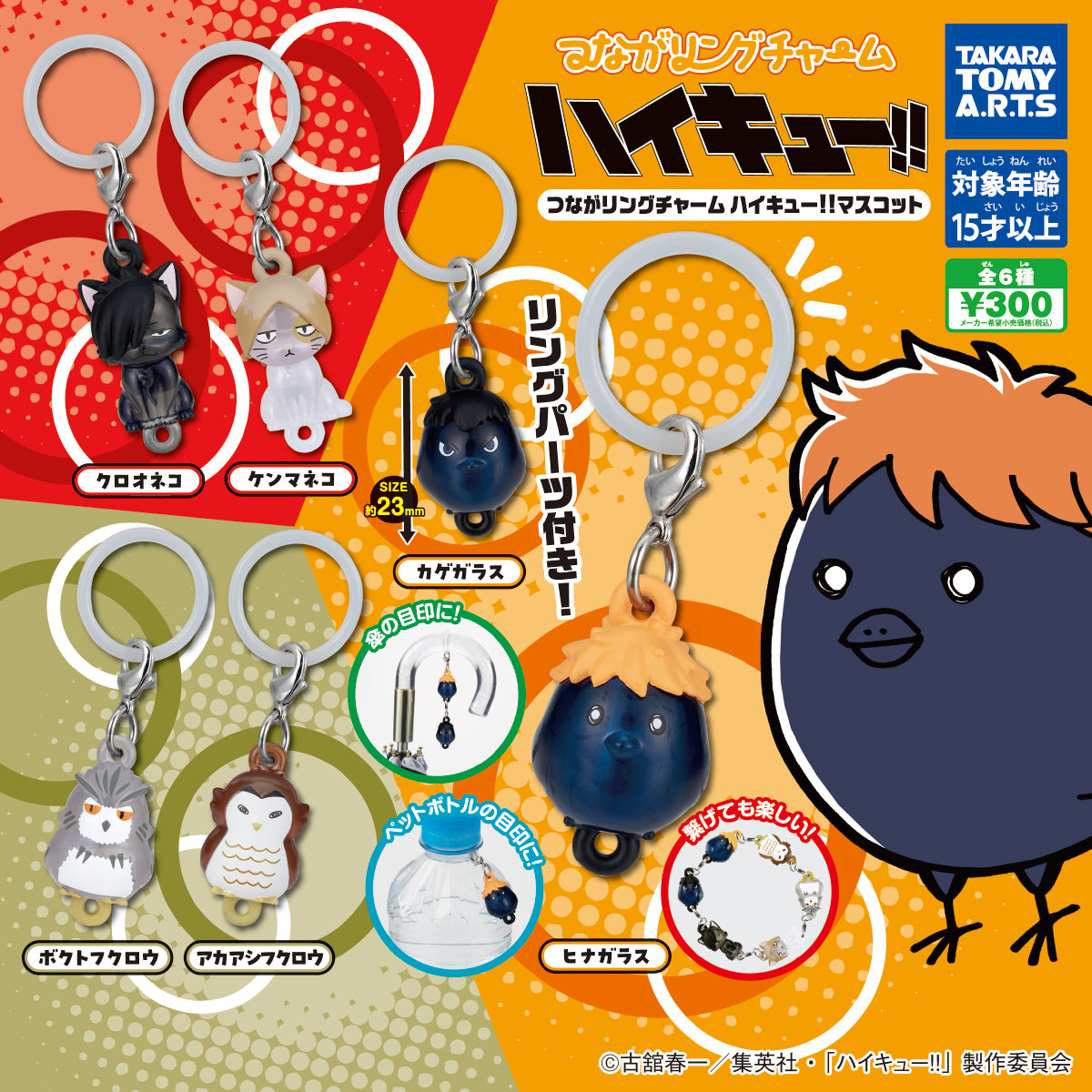 [GASHAPON] Tsunagaru Ring Charm Haikyuu!! Mascot series