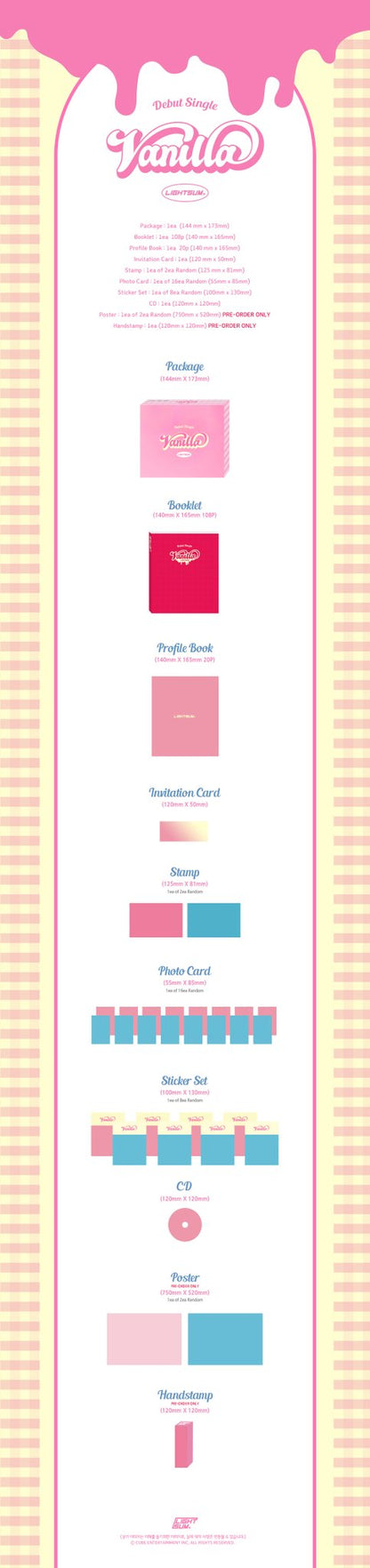 [SIGNED ALBUM] LIGHTSUM 1st Single Album Vanilla