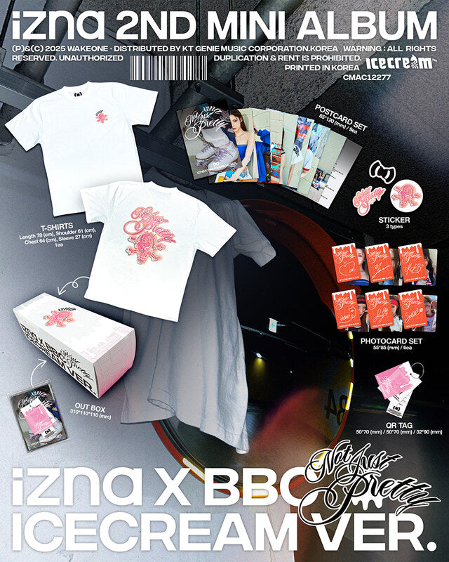 IZNA 2nd Mini Album IZNA x BBC Icecream Ver. Limited Edition T-shirt