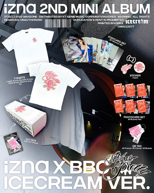 IZNA 2nd Mini Album IZNA x BBC Icecream Ver. Limited Edition T-shirt