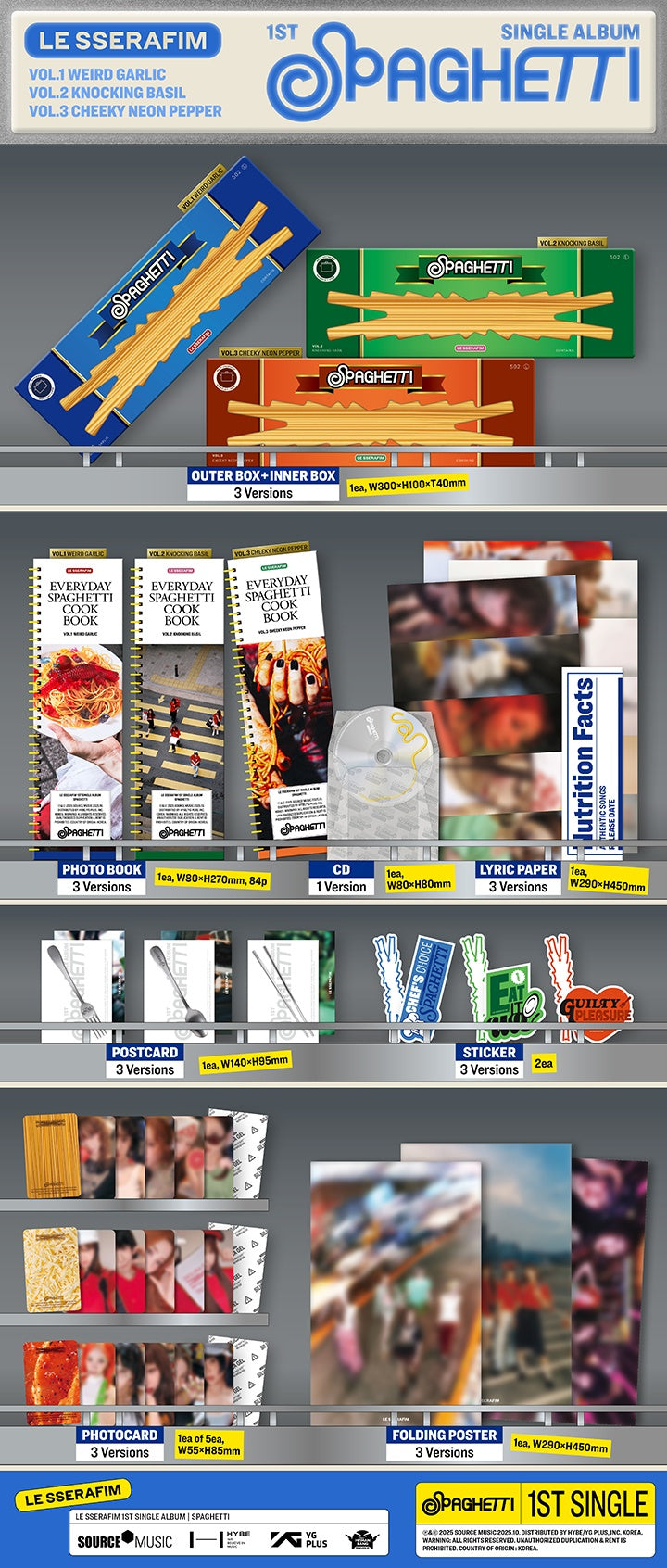 [ALBUM] LE SSERAFIM 1st Single Album 'SPAGHETTI'