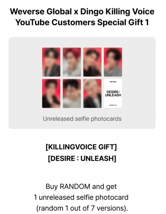 [ALBUM] Enhypen DESIRE : UNLEASH - Killing Voice Event / Showcase Live / Lucky Draw