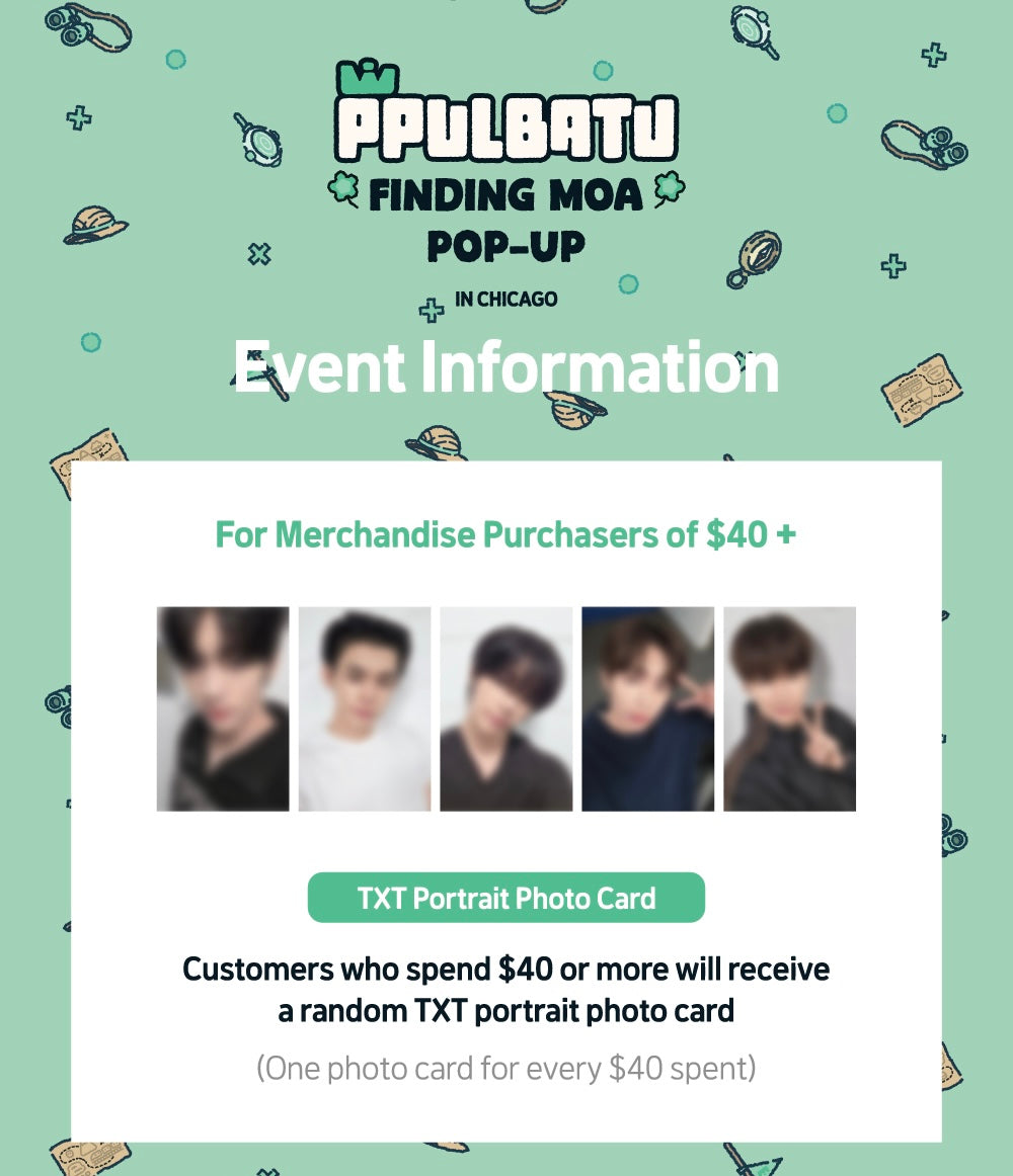 [PHOTOCARD] TXT PPULBATU: Finding MOA PC Offline Japan POB / Korea Online POB