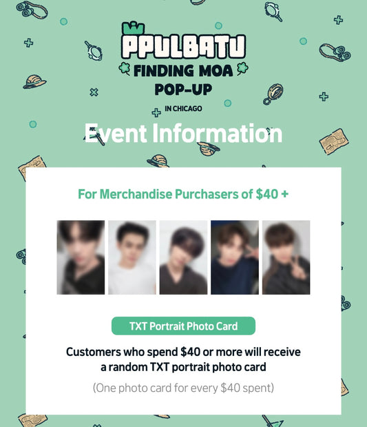 [PHOTOCARD] TXT PPULBATU: Finding MOA PC Offline Japan POB / Korea Online POB