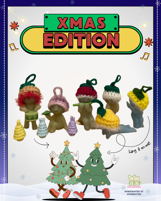 [2POM MADE] Smiski Figure - 2025 Xmas Ornament Decor Hat Edition