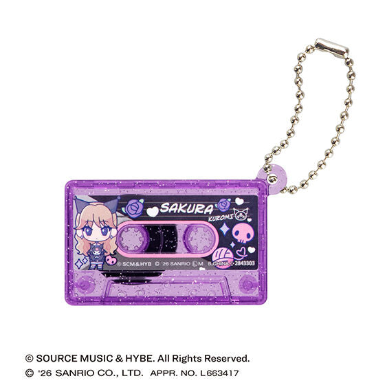 [GASHAPON] LE SSERAFIM × MY MELODY & KUROMI cassette tape charm gacha capsule