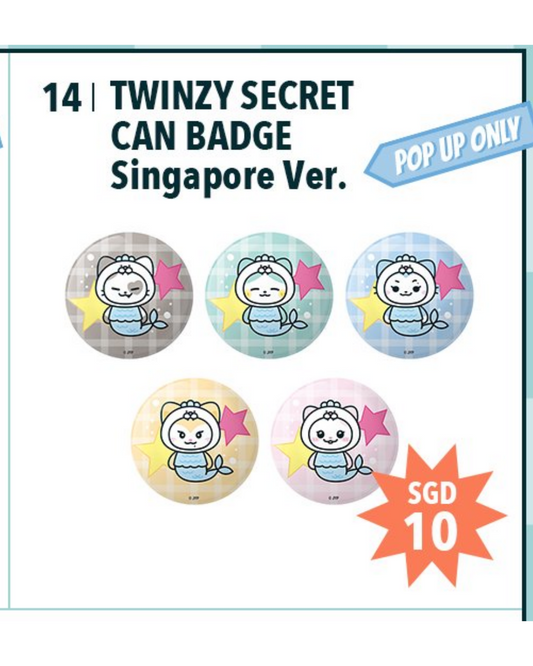 [MERCH] ITZY TWINZY Secret Can Badge Singapore Ver