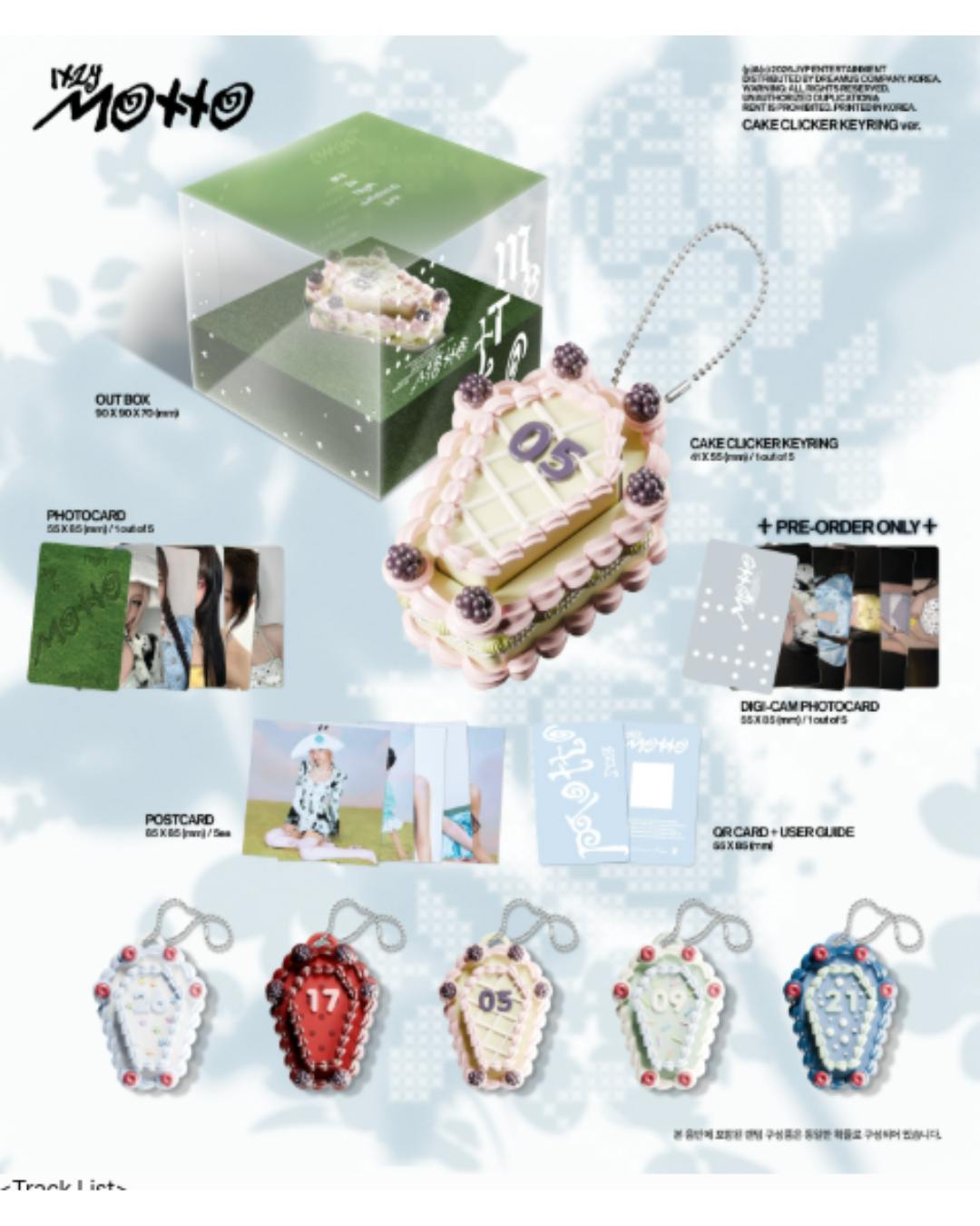 [MERCH] ITZY Motto (CAKE CLICKER KEYRING Ver.)