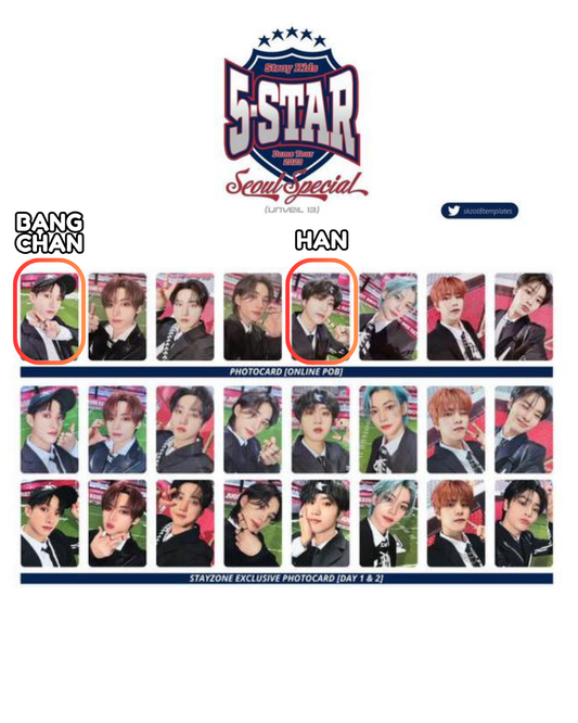 [POB] Stray Kids 5-star Dome Tour Seoul Special Unveil 13 Online POB Photocard pc