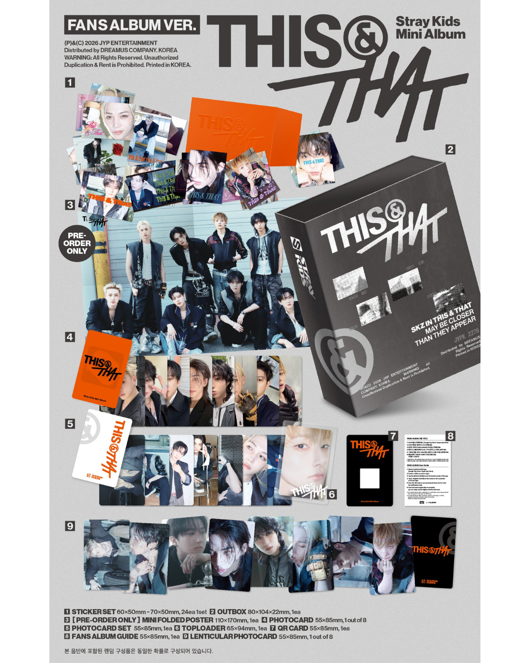 [ALBUM] Stray Kids (스트레이 키즈) - THIS & THAT (FANS ALBUM VER.) Sealed Album