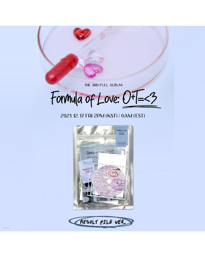[ALBUM | GIFT EVENT] TWICE Formula of Love: O+T=<3 The 3rd Full Album (RESULT FILE VER.) Album set Unsealed