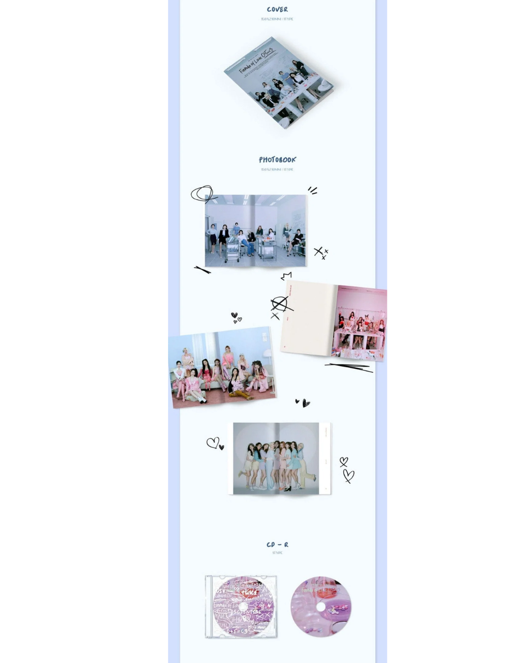 [ALBUM | GIFT EVENT] TWICE Formula of Love: O+T=<3 The 3rd Full Album (RESULT FILE VER.) Album set Unsealed
