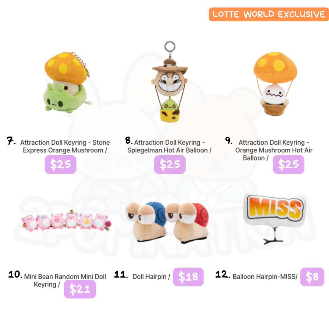 [Maplestory] Maple story Lotte World Korea Exclusive Merch
