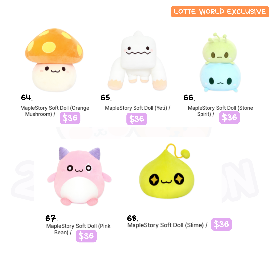 [Maplestory] Maple story Lotte World Korea Exclusive Merch