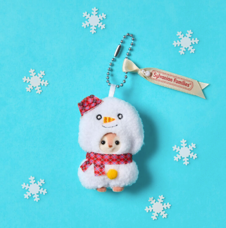 [Sylvanian Families] Baby Deer Snowman Keychain