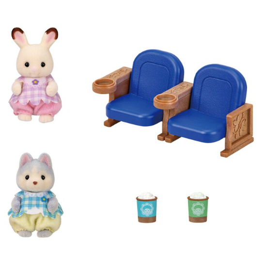 [Sylvanian Families] Baby Theater Set Chocolate Rabbit & Husky